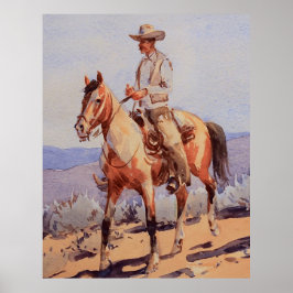 Póster El caballo de Pinto de Edward Borein