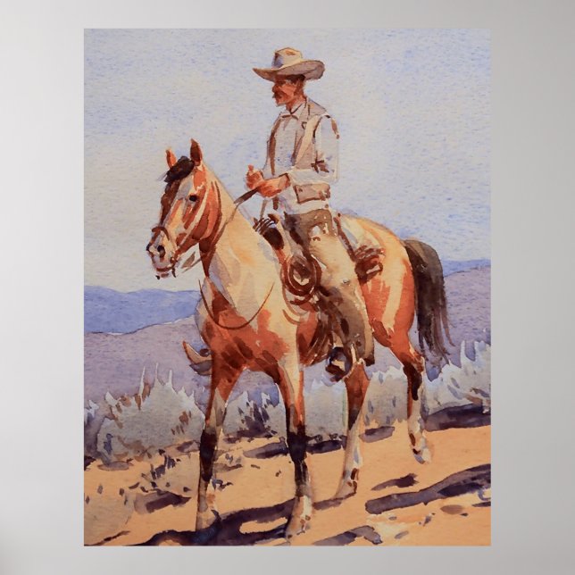 Póster El caballo Pinto de Edward Borein (Frente)