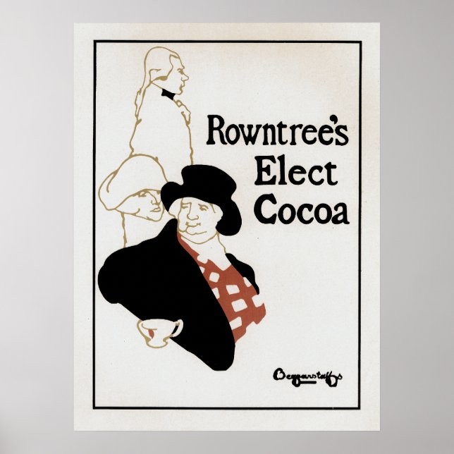 Póster El cacao electo de Rowntree (Frente)