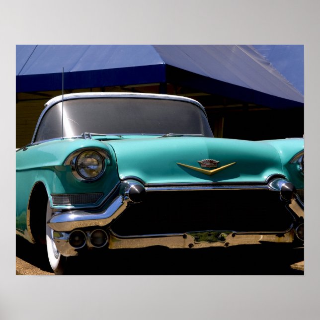 Póster El Cadillac convertible verde de Elvis Presley en (Frente)