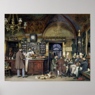 Póster El café en Roma, 1856