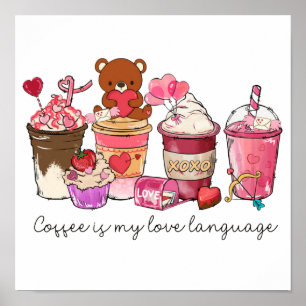 Póster El café es mi lenguaje de amor
