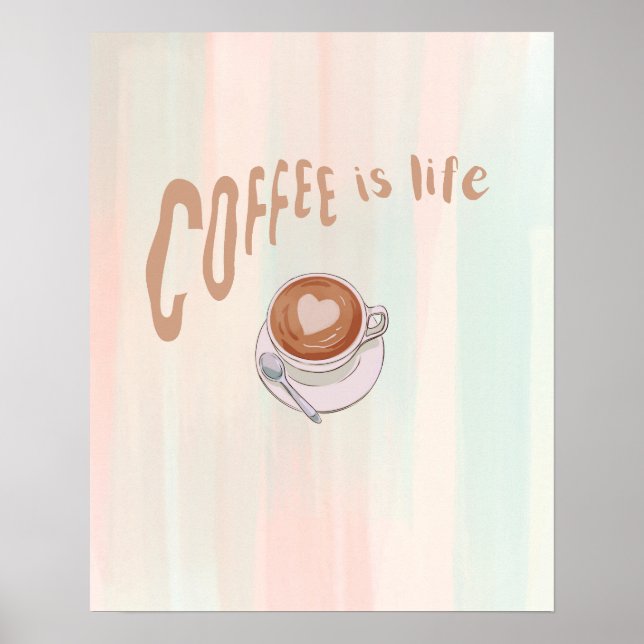 Póster El café es vida (Frente)