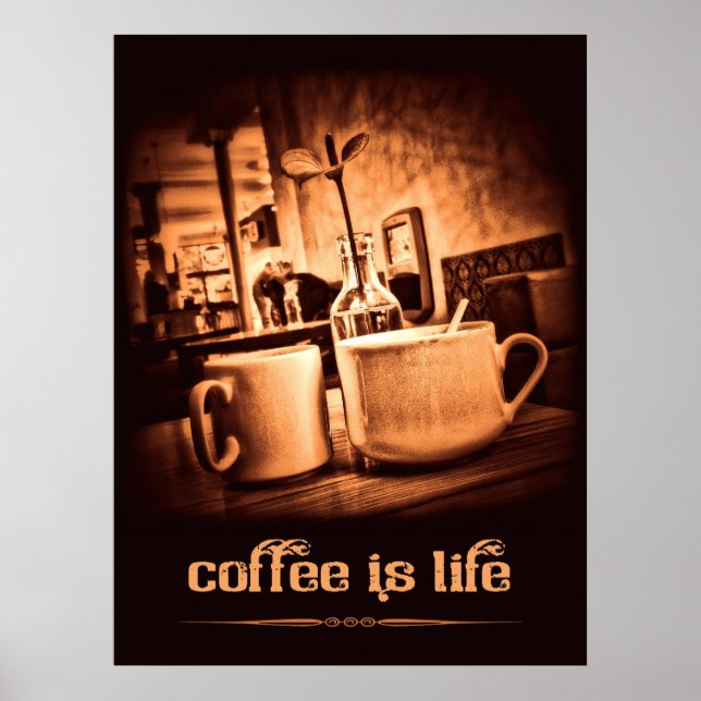 Póster El café es vida (Frente)