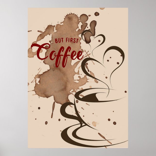 Póster El Café Lover Pero El Primer Café (Frente)