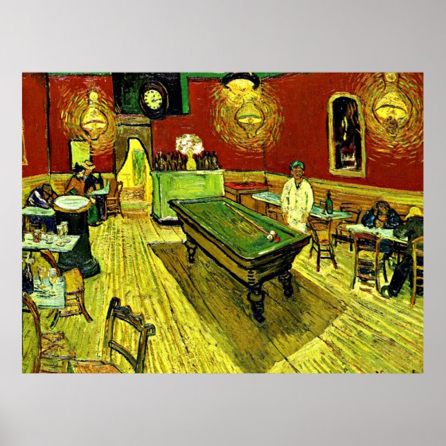 Póster El café nocturno de Vincent van Gogh (Frente)
