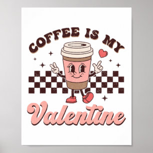 Póster El Café Retro Groovy Es Mi Amo Del Café De San Val