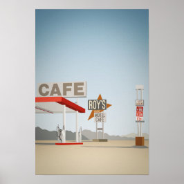 Póster El Café Roadside Garage de Roy