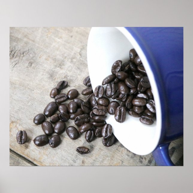 Póster El café se derrama 16x20 (Frente)