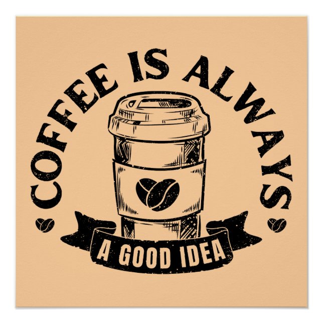 Póster El café siempre es una buena idea (Anverso)