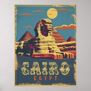 Póster El Cairo: Esfinge añejo