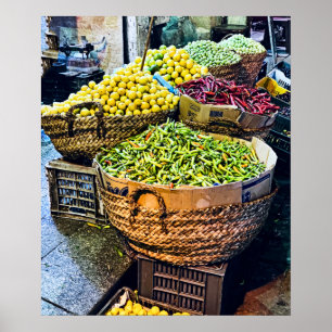 Póster El Cairo Khan el Khalili Bazaar Food