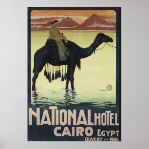 Póster El Cairo Poster de camello de la pirámide de cosmé
