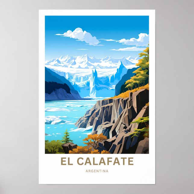 Póster El Calafate Argentina Viaje Imprimir (Frente)