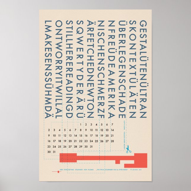 Póster el CALENDARIO ETERNO de FLOMM (Frente)