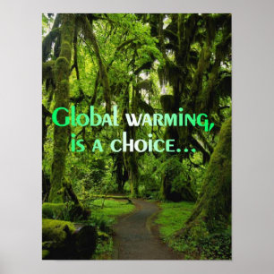 Póster El calentamiento global es un poster de elección
