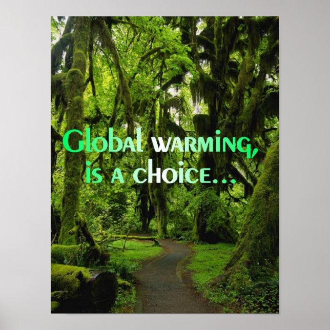 Póster El calentamiento global es un poster de elección (Frente)