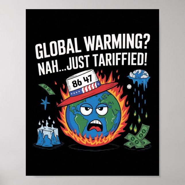 Póster El calentamiento global no es solo el humor arance (Frente)