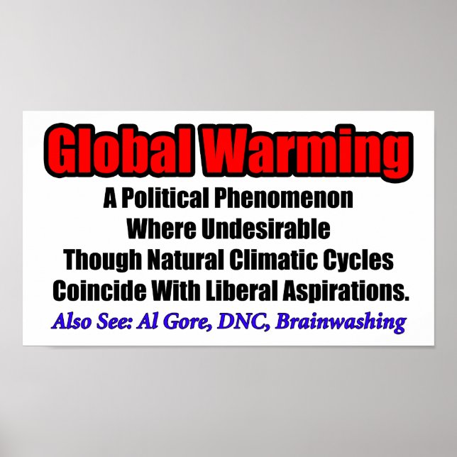Póster El calentamiento global: un fenómeno liberal (Frente)