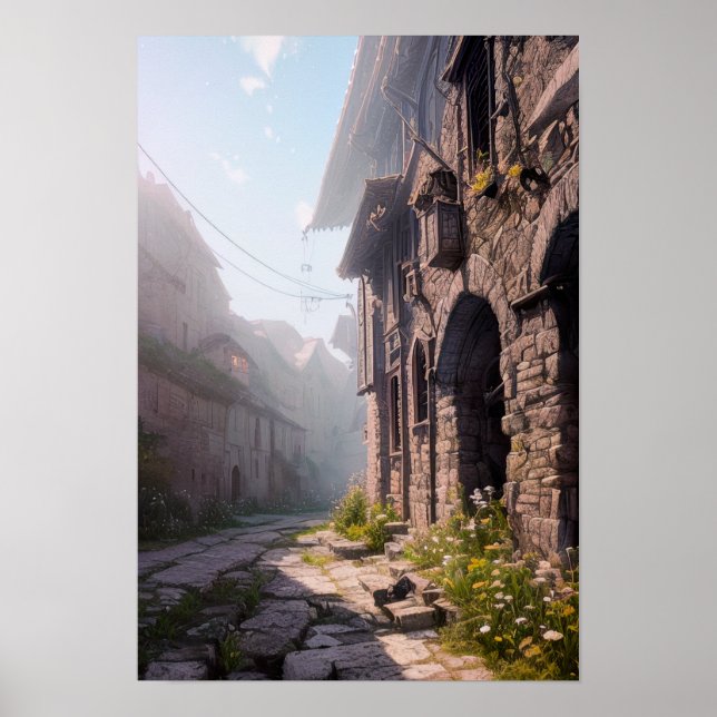 Póster El callejón medieval, que explora las calles histó (Frente)