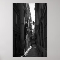 El Callejon Poster Print (Barcelona, España)