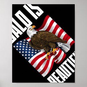 Póster El Calvo Del Águila Calva Es Hermoso Dependiente D