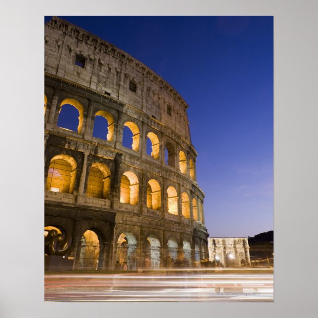 Póster el camampiro del Coliseo iluminado por la noche (Frente)