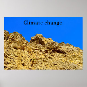 Póster El cambio climático cuida el medio ambiente