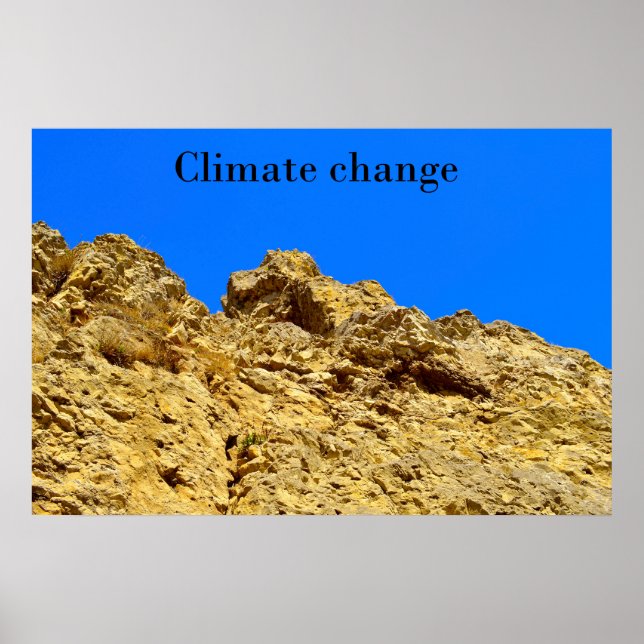 Póster El cambio climático cuida el medio ambiente (Frente)