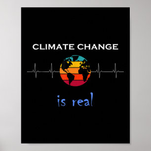 Póster El Cambio Climático Es Real Para La Protección Del