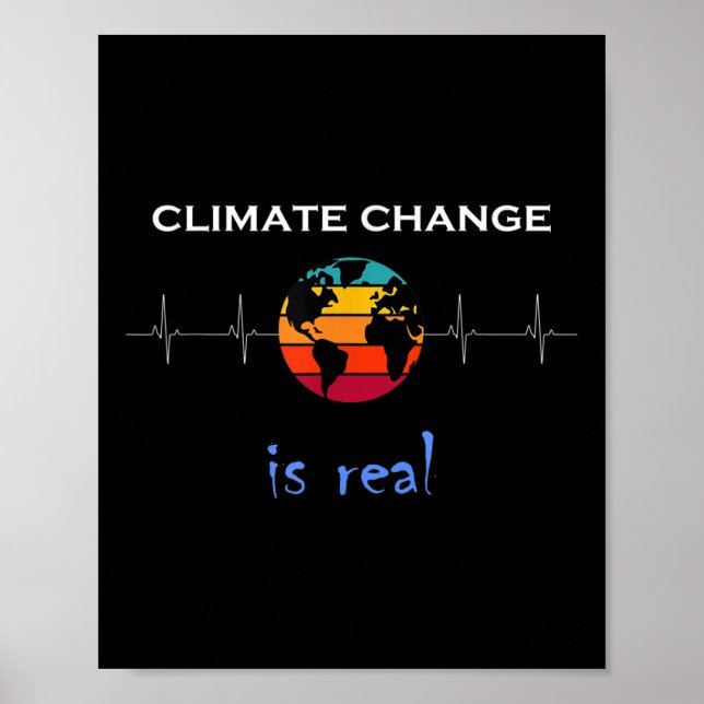 Póster El Cambio Climático Es Real Para La Protección Del (Frente)