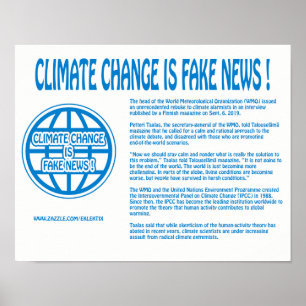 PÓSTER ¡EL CAMBIO CLIMÁTICO ES UNA NOTICIA FALSA!