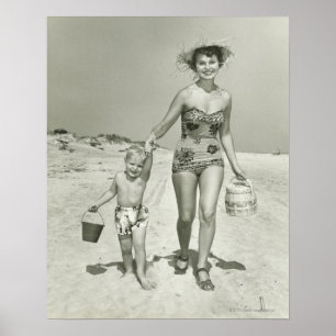 Póster El caminar de la madre y del hijo