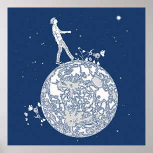 Póster El caminar en la luna