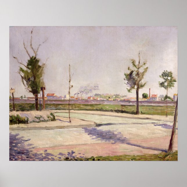 Póster El camino a Gennevilliers, 1883 (Frente)