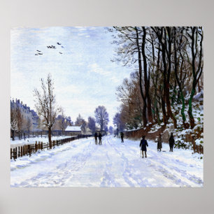 Póster El camino a la granja de Saint-Siméon en invierno