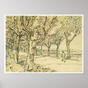 Póster El camino a Tarascon con un hombre caminando, Van 