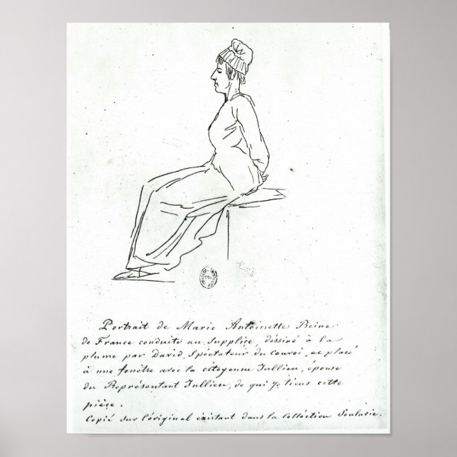 Póster El camino de Marie-Antoinette a su ejecución (Frente)