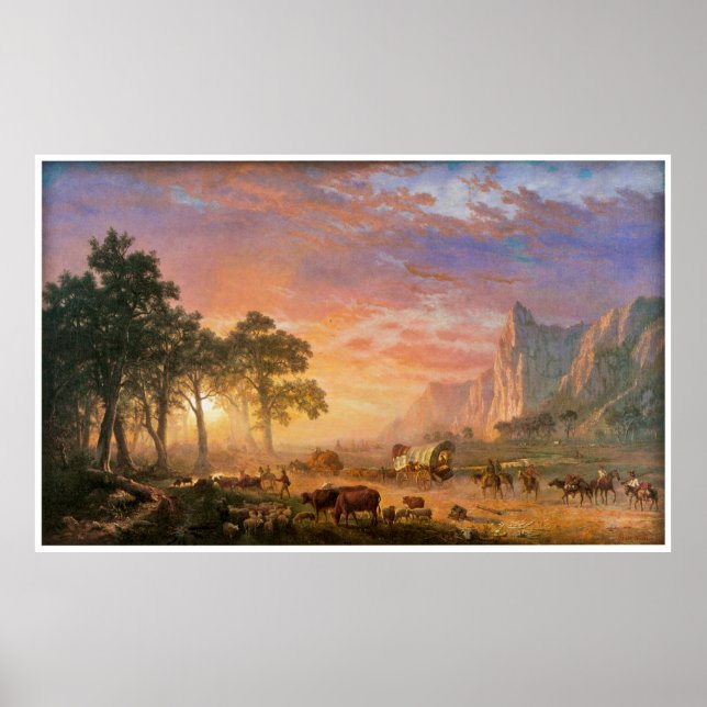 Póster El Camino de Oregón por Albert Bierstadt 1869 (Frente)