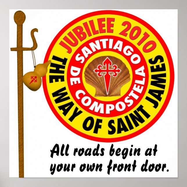 Póster El camino de Santiago a Santiago de Compostela (Frente)