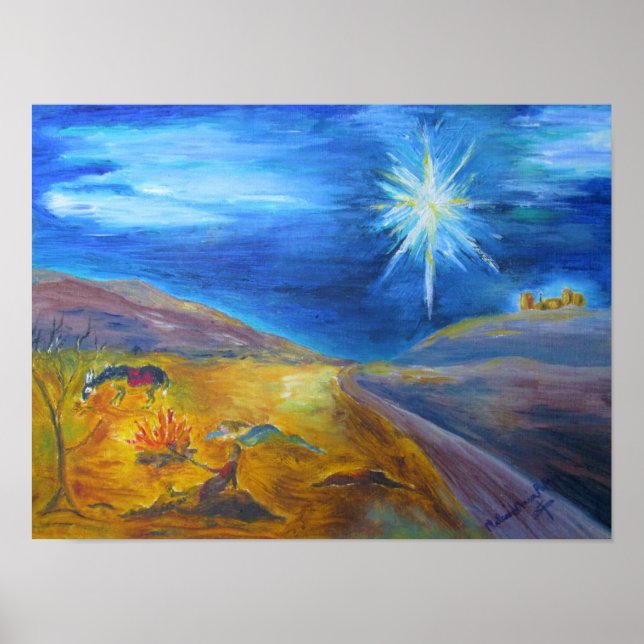 Póster El camino hacia el Poster de Navidades de Belén (Frente)