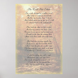 Póster El camino no tomado - Robert Frost