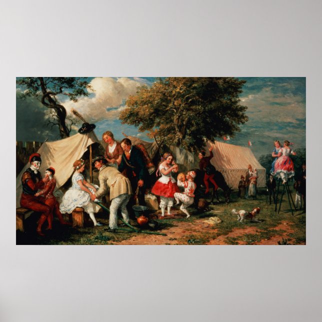 Póster El campamento de los acróbatas, las ciudades del E (Frente)