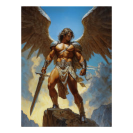 Póster El Campeón Forjado en el Cielo Arcángel Miguel