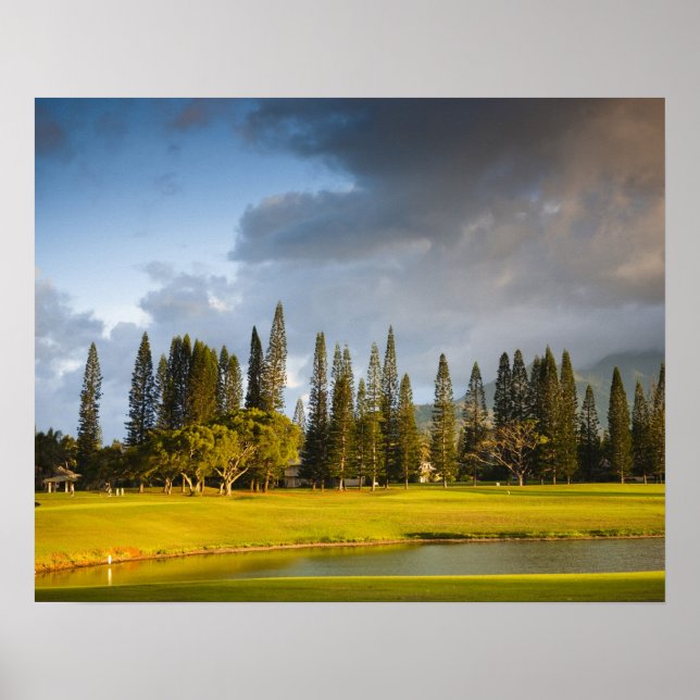 Póster El campo de golf de Makai en Princeville (Frente)