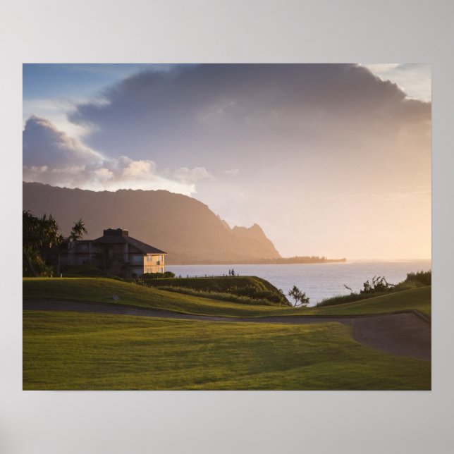 Póster El campo de golf de Makai en Princeville (Frente)