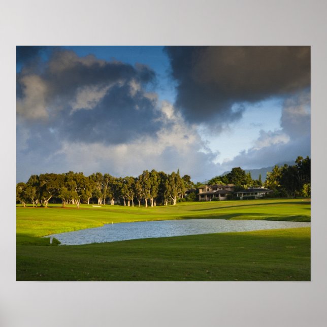 Póster El campo de golf Makai en Princeville (Frente)