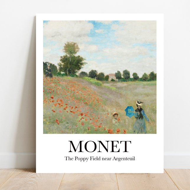 Póster El campo de la amapola cerca de Argentina por Clau (
Monet Poppy Field Poster: Vibrant impressionist landscape, red flowers sway in the breeze)