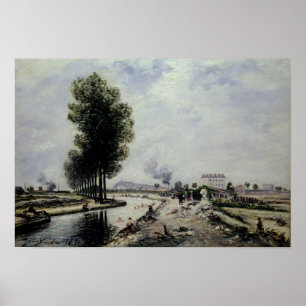 Póster El canal de l'Ourcq cerca de Pantin, 1871