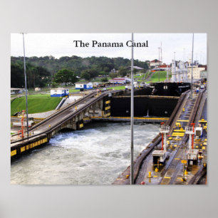 Póster El Canal de Panamá, alta fotografía de Def